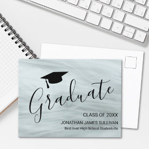 Carte postale Faire-part moderne Grey Graduation