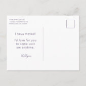 Carte Postale Faire-part Moderne J'ai déménagé dans une nouvelle maison Vio (Dos)