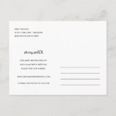 CARTE POSTALE FAIRE-PART MODERNE MINIMALISTE PROPRE PHOTO SAUVEGARDEZ LA DA (Dos)