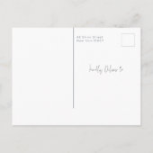 Carte Postale Faire-part Moderne Minimaliste Typographique Photo Sauvegarde (Dos)