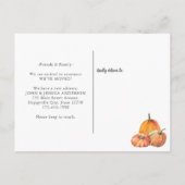 Carte Postale Faire-part Moderne Nous Avons Déménagé Porte Blanche Citrouil (Dos)