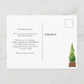 Carte Postale Faire-part Moderne Nous Avons Déménagé Porte D'entrée Blanche (Dos)