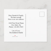 Carte Postale Faire-part Moderne Nous Avons Déménagé Script Nouveau Changem (Dos)