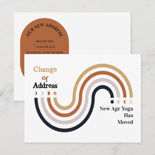 Carte Postale Faire-part Moderne Nous avons déplacé le changement d'adresse (Devant / Derrière)