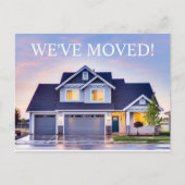 Carte Postale Faire-part Moderne Nous avons déplacé Script Nouveau changeme (Devant)