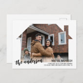Carte Postale Faire-part Moderne Photo Nous sommes déménagés Nouvelle Maiso (Devant / Derrière)