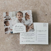 Carte Postale Faire-part Moderne remerciement de naissance multi photo arch