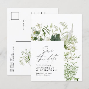 Carte Postale Faire-part Moderne rustique eucalyptus botanique élégant vert