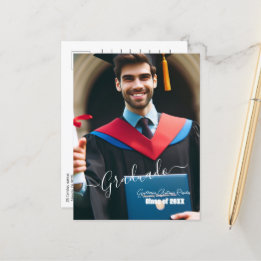 Carte Postale Faire-part Moderne Simple Espagnol Script Photo Grad Invitati