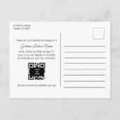 Carte Postale Faire-part Moderne Simple Espagnol Script Photo Grad Invitati (Dos)