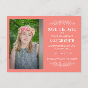 Carte Postale Faire-part Modifier la couleur Coral Grad Enregistrer la date