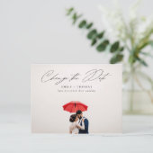 Carte Postale Faire-part Modifier La Date Complète Photo Mariage Postponton (Debout devant)