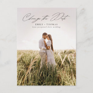 Carte Postale Faire-part Modifier La Date Complète Photo Mariage Postponton