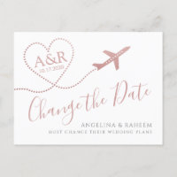 Modifier la date de mariage de destination or rose