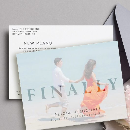 Carte Postale Faire-part Modifier la date de report de la date de sauvegard