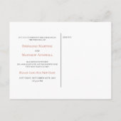 Carte Postale Faire-part Modifier la date Elegant Rose Gold Script noir (Dos)