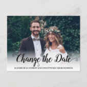 Carte Postale Faire-part Modifier la date Moderne Calligraphie Script photo (Devant)