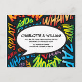 Carte Postale Faire-part Modifier La Date Moderne Fun Typographie (Dos)