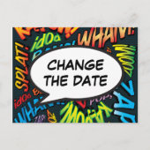 Carte Postale Faire-part Modifier La Date Moderne Fun Typographie (Devant)
