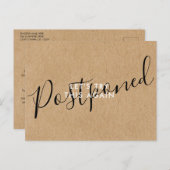 Carte Postale Faire-part Modifier la date Reportée Annulée Événement Rustiq (Devant / Derrière)