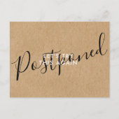 Carte Postale Faire-part Modifier la date Reportée Annulée Événement Rustiq (Devant)