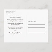 Carte Postale Faire-part Modifier La Date Tropical Beach Heart Shore (Dos)