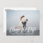 Carte Postale Faire-part MODIFIER LA DATE typographie Parties scintillant p (Devant / Derrière)
