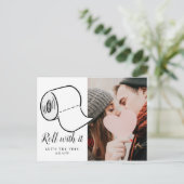 Carte Postale Faire-part Modifier la photo de l'événement Date reportée ann (Debout devant)