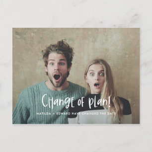 Carte Postale Faire-part Modifier le plan amusant photo mariage moderne