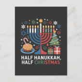 Carte Postale Faire-part Moitié Noël, moitié Hanukka, Christmukkah drôle (Devant)