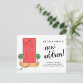Carte Postale Faire-part Mon Chat Et Moi Avons Une Nouvelle Adresse Déménag (Debout devant)
