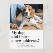 Carte Postale Faire-part Mon chien et moi avons déménagé Nouvelle adresse P (Devant)