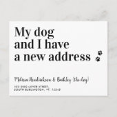 Carte Postale Faire-part Mon chien et moi Nouvelle adresse Nous avons démén (Devant)