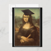 Carte Postale Faire-part Mona Lisa Casquette de troisième cycle (Devant / Derrière)