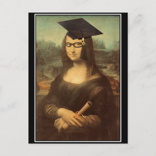 Carte Postale Faire-part Mona Lisa Casquette de troisième cycle (Devant)