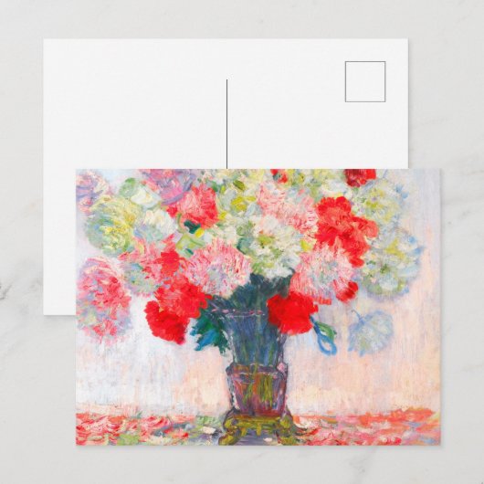 Carte Postale Faire-part Monet Peonies (Devant / Derrière)