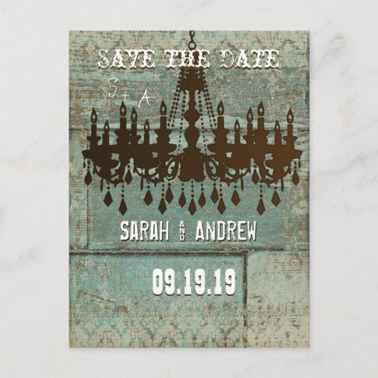 Carte Postale Faire-part Monnaie de chocolat au pays Rustique Enregistrer l (Devant)