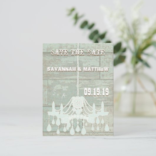 Carte Postale Faire-part Monnaie de chocolat au pays Rustique Enregistrer l (Debout devant)