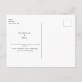 Carte Postale Faire-part Monogramme contemporain B/W Simple Enregistrer la  (Dos)