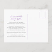 Carte Postale Faire-part Monogramme de mariage annulé avec feuille dessinée (Dos)