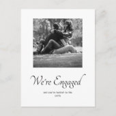 Carte Postale Faire-part Monogramme Mariage Engagement Partie Photo Invitat (Devant)