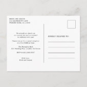 Carte Postale Faire-part Monogramme simple noir et blanc Élégant mariage (Dos)