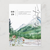 Montagne de fleurs sauvages à l'aquarelle | Enregi