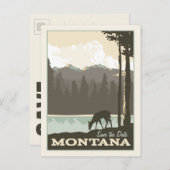 Carte Postale Faire-part Montana | Sauvegarder la date (Devant / Derrière)