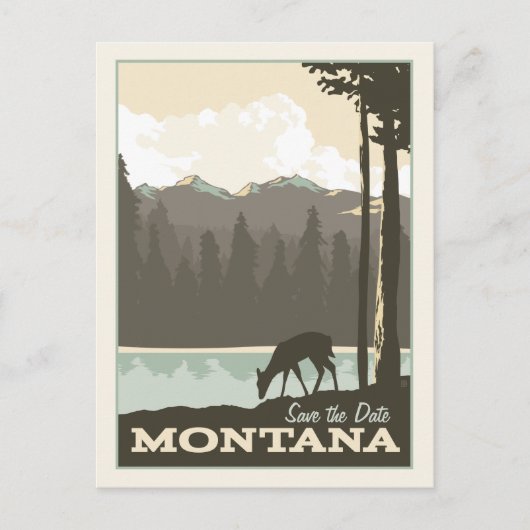 Carte Postale Faire-part Montana | Save the date (Devant)