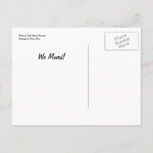 Carte Postale Faire-part Montezuma Château Monument National (Dos)