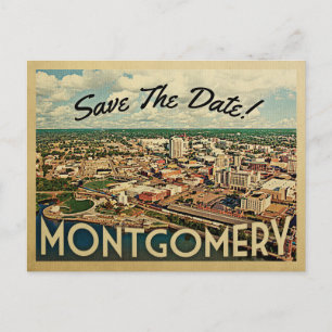 Carte Postale Faire-part Montgomery Sauver La Date Vintage Alabama
