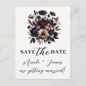 Carte Postale Faire-part Moody Rustic Garden Florals Bohemian Enregistrer l (Devant)