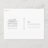 Carte Postale Faire-part Moody Rustic Garden Florals Bohemian Enregistrer l (Dos)