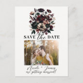 Carte Postale Faire-part Moody Rustic Garden Florals Bohemian Enregistrer l (Devant)